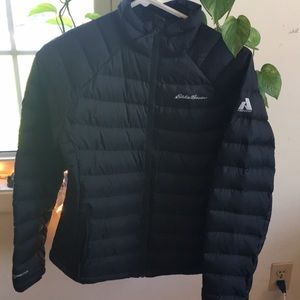 Eddie Bauer Black Puffer Down Jacket